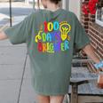 Happy 100th Day Of School 100 Days Brighter Girls Teacher Women's Comfort Colors T-Shirt Back Print Moss Happy 100th Day Of School 100 Days Brighter Girls Teacher Women's Comfort Colors T-Shirt Back Print Moss