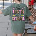 Happy 100th Day Of School Leopard Print Teacher Student Kids Women's Comfort Colors T-Shirt Back Print Moss Happy 100th Day Of School Leopard Print Teacher Student Kids Women's Comfort Colors T-Shirt Back Print Moss