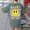 Happy Dot Day Shirts Teacher Student Girls Kids Smile Face Women's Comfort Colors T-Shirt Back Print Moss Happy Dot Day Shirts Teacher Student Girls Kids Smile Face Women's Comfort Colors T-Shirt Back Print Moss