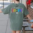 Happy Fri-Yay Fri Yay Teacher Student Friday Weekend Women's Comfort Colors T-Shirt Back Print Moss Happy Fri-Yay Fri Yay Teacher Student Friday Weekend Women's Comfort Colors T-Shirt Back Print Moss