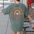 Happy Fri-Yay Friday Lovers Fun Teacher Leopard Rainbow Men Women Girls Kids Women's Comfort Colors T-Shirt Back Print Moss Happy Fri-Yay Friday Lovers Fun Teacher Leopard Rainbow Men Women Girls Kids Women's Comfort Colors T-Shirt Back Print Moss