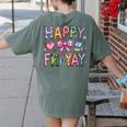 Happy Fri-Yay Teacher Fry Yay Friday Weekend Cute Fri-Yay Women's Comfort Colors T-Shirt Back Print Moss Happy Fri-Yay Teacher Fry Yay Friday Weekend Cute Fri-Yay Women's Comfort Colors T-Shirt Back Print Moss
