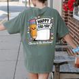 Happy Fri-Yay Teacher Fry Yay Friday Weekend Women's Comfort Colors T-Shirt Back Print Moss