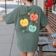 Happy To See Your Face Teacher Apple Women's Comfort Colors T-Shirt Back Print Moss Happy To See Your Face Teacher Apple Women's Comfort Colors T-Shirt Back Print Moss