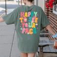 Happy To See Your Face Teacher Disco Ball Back To School Women's Comfort Colors T-Shirt Back Print Moss Happy To See Your Face Teacher Disco Ball Back To School Women's Comfort Colors T-Shirt Back Print Moss