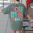You Can Do Hard Things School Student Teachers Women's Comfort Colors T-Shirt Back Print Moss You Can Do Hard Things School Student Teachers Women's Comfort Colors T-Shirt Back Print Moss
