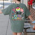 Hello 5th Grade Boy Girl Teacher Back To School 5th Grade Women's Comfort Colors T-Shirt Back Print Moss