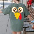 Hilarious Turkey Halloween Thanksgiving Teacher Nurse Women's Comfort Colors T-Shirt Back Print Moss Hilarious Turkey Halloween Thanksgiving Teacher Nurse Women's Comfort Colors T-Shirt Back Print Moss