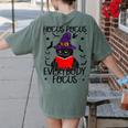 Hocus Pocus Everybody Focus Halloween Teacher For Men Women Women's Comfort Colors T-Shirt Back Print Moss Hocus Pocus Everybody Focus Halloween Teacher For Men Women Women's Comfort Colors T-Shirt Back Print Moss