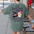 Hocus Pocus I Need Coffee To Focus Halloween Teacher Women's Comfort Colors T-Shirt Back Print Moss