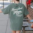 Homeschool Life Homeschool Mom Homeschool Dad Teacher Kids Women's Comfort Colors T-Shirt Back Print Moss