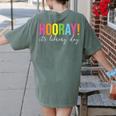 Hooray It's Library Day Teacher Reader Books Back To School Women's Comfort Colors T-Shirt Back Print Moss Hooray It's Library Day Teacher Reader Books Back To School Women's Comfort Colors T-Shirt Back Print Moss