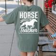 Horse Riding Teacher Rider Lover Equestrian Men Women Kids Women's Comfort Colors T-Shirt Back Print Moss