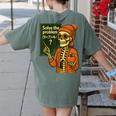 HUGvyn Halloween Skeleton Six Seven 67 Meme PEMDAS Teacher Women's Comfort Colors T-Shirt Back Print Moss HUGvyn Halloween Skeleton Six Seven 67 Meme PEMDAS Teacher Women's Comfort Colors T-Shirt Back Print Moss