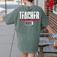 Humor Teacher Empty Battery Power Men Women Women's Comfort Colors T-Shirt Back Print Moss Humor Teacher Empty Battery Power Men Women Women's Comfort Colors T-Shirt Back Print Moss