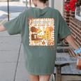 Humpty Dumpty Had A Great Fall Teacher Thanksgiving Autumn Women's Comfort Colors T-Shirt Back Print Moss