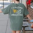 I'd Rather Bee Reading Teacher Librarian Book Lover Women's Comfort Colors T-Shirt Back Print Moss I'd Rather Bee Reading Teacher Librarian Book Lover Women's Comfort Colors T-Shirt Back Print Moss