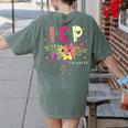 IEP I Encourage Progress Teacher Special Education Men Women Women's Comfort Colors T-Shirt Back Print Moss IEP I Encourage Progress Teacher Special Education Men Women Women's Comfort Colors T-Shirt Back Print Moss