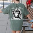 Well I'Ll Be a Monkey's Uncle Teacher And Student Women's Comfort Colors T-Shirt Back Print Moss Well I'Ll Be a Monkey's Uncle Teacher And Student Women's Comfort Colors T-Shirt Back Print Moss