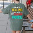 I’m Not Yelling This Is My PE School Teacher Voice I Teach Women's Comfort Colors T-Shirt Back Print Moss I’m Not Yelling This Is My PE School Teacher Voice I Teach Women's Comfort Colors T-Shirt Back Print Moss