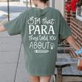I'm That Paraprofessional They Told You About Retro Teacher Women's Comfort Colors T-Shirt Back Print Moss I'm That Paraprofessional They Told You About Retro Teacher Women's Comfort Colors T-Shirt Back Print Moss