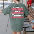 I'm A Teacher And A Marathon Runner Don't Underestimate Me Men Women Women's Comfort Colors T-Shirt Back Print Moss I'm A Teacher And A Marathon Runner Don't Underestimate Me Men Women Women's Comfort Colors T-Shirt Back Print Moss