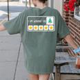 I'm Working For Christmas Break 5 Star Winter Teacher Stars Women's Comfort Colors T-Shirt Back Print Moss