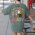 Inclusion Isnt Scary Halloween Skeleton Ghost Sped Teacher Women's Comfort Colors T-Shirt Back Print Moss Inclusion Isnt Scary Halloween Skeleton Ghost Sped Teacher Women's Comfort Colors T-Shirt Back Print Moss