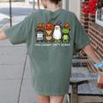 Inclusion Isn't Scary SLP Halloween Sped Teacher Animal Women's Comfort Colors T-Shirt Back Print Moss