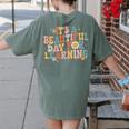 It's a Beautiful Day For Learning Teacher Students Men Women Women's Comfort Colors T-Shirt Back Print Moss It's a Beautiful Day For Learning Teacher Students Men Women Women's Comfort Colors T-Shirt Back Print Moss