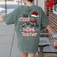 It's Cool To Be a Infant Teacher Snowman Winter Christmas Women's Comfort Colors T-Shirt Back Print Moss It's Cool To Be a Infant Teacher Snowman Winter Christmas Women's Comfort Colors T-Shirt Back Print Moss
