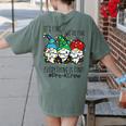 It's Fine We'Re Fine Gnome Pre-K Teacher Christmas Light For Men Women Women's Comfort Colors T-Shirt Back Print Moss