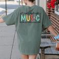 It's A Good Day To Make Music Musician Music Teacher Women's Comfort Colors T-Shirt Back Print Moss