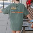 It's a Good Day To Teach Tiny Humans I Teacher Women's Comfort Colors T-Shirt Back Print Moss