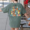 Its A Good Day To Teach Tiny Musicians Music Teacher Flower Women's Comfort Colors T-Shirt Back Print Moss