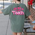 My Job Is Teach Pink Retro Female Teacher Life Women Women's Comfort Colors T-Shirt Back Print Moss My Job Is Teach Pink Retro Female Teacher Life Women Women's Comfort Colors T-Shirt Back Print Moss