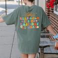 Keep Calm It's My Last Day At Work Groovy Teacher Retro Women's Comfort Colors T-Shirt Back Print Moss Keep Calm It's My Last Day At Work Groovy Teacher Retro Women's Comfort Colors T-Shirt Back Print Moss