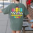 Kindergarten ABCD Rocks Teacher Student Back To School Women's Comfort Colors T-Shirt Back Print Moss