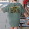 Kindergarten Camo Camouflage Boy Teacher Back To School Women's Comfort Colors T-Shirt Back Print Moss