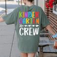 Kindergarten Crew Shirt Kinder Crew Teacher Boy Girl Women's Comfort Colors T-Shirt Back Print Moss
