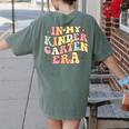 In My Kindergarten Era Retro Back To School Teacher Student Women's Comfort Colors T-Shirt Back Print Moss