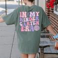 In My Kindergarten Era Teacher Kids Back To School Kinder Women's Comfort Colors T-Shirt Back Print Moss In My Kindergarten Era Teacher Kids Back To School Kinder Women's Comfort Colors T-Shirt Back Print Moss