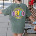 Kindergarten Rocks ABCD Back To School Rock Teacher Women's Comfort Colors T-Shirt Back Print Moss