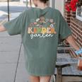 Kindergarten Teacher Wildflower Back To School Floral Outfit Men Women Women's Comfort Colors T-Shirt Back Print Moss Kindergarten Teacher Wildflower Back To School Floral Outfit Men Women Women's Comfort Colors T-Shirt Back Print Moss