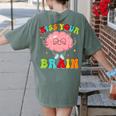 Kiss Your Brain Calm Mindset Teacher Kids Boys Girls Women Women's Comfort Colors T-Shirt Back Print Moss Kiss Your Brain Calm Mindset Teacher Kids Boys Girls Women Women's Comfort Colors T-Shirt Back Print Moss