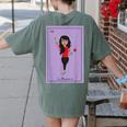 La Maestra Mexican Bingo Card Teacher Lottery Card Women's Comfort Colors T-Shirt Back Print Moss La Maestra Mexican Bingo Card Teacher Lottery Card Women's Comfort Colors T-Shirt Back Print Moss