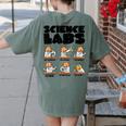 Labrador Retriever Science Labs Dog Lover Teacher Women's Comfort Colors T-Shirt Back Print Moss