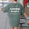 Learning Is Not a Spectator Sport Archerism For Teachers For Men Women Women's Comfort Colors T-Shirt Back Print Moss Learning Is Not a Spectator Sport Archerism For Teachers For Men Women Women's Comfort Colors T-Shirt Back Print Moss