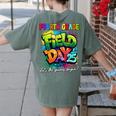 Let The Games Begin Fourth Grade Field Day 2025 Teacher Kid Women's Comfort Colors T-Shirt Back Print Moss