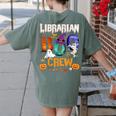 Librarian Boo Crew Teacher Student Halloween Costume Women's Comfort Colors T-Shirt Back Print Moss Librarian Boo Crew Teacher Student Halloween Costume Women's Comfort Colors T-Shirt Back Print Moss